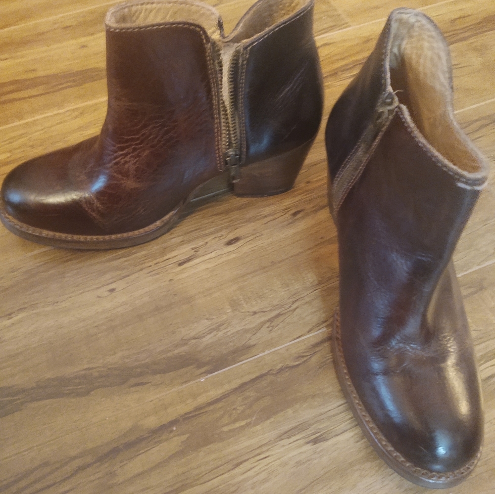 Bed Stu Woman Two Tone Ankle Booties